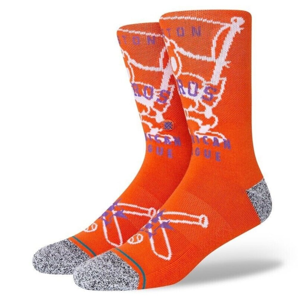 NWT Stance MLB Hey Batter Houston Astros Baseball Crew Socks Size Large (9 - 13)